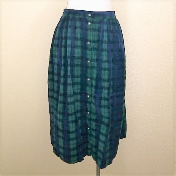 Shaver Lake Dresses & Skirts - *SALE* VINTAGE Blue Green Skirt with Pockets